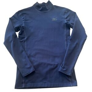Mizuno Long Sleeve Heat Gear Base Layer - Adult Size XS - Navy Blue